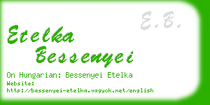 etelka bessenyei business card